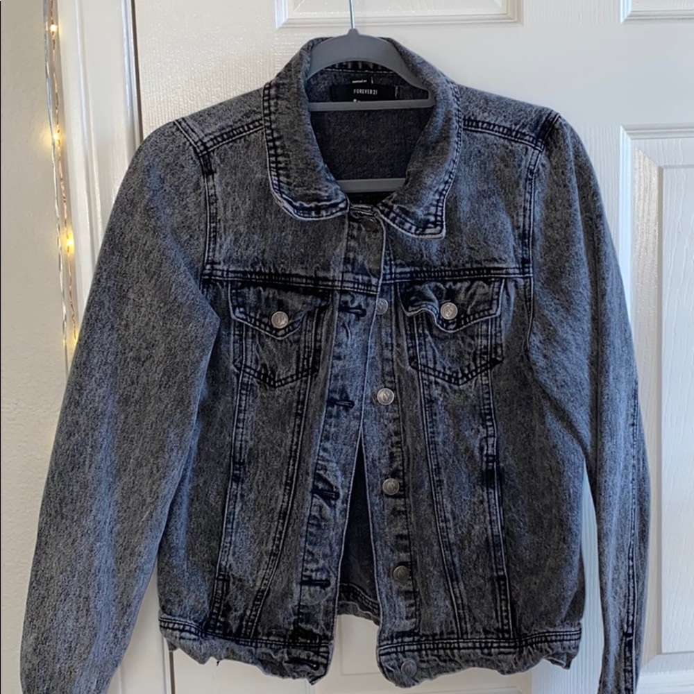 Acid wash Jean Jacket Forever 21